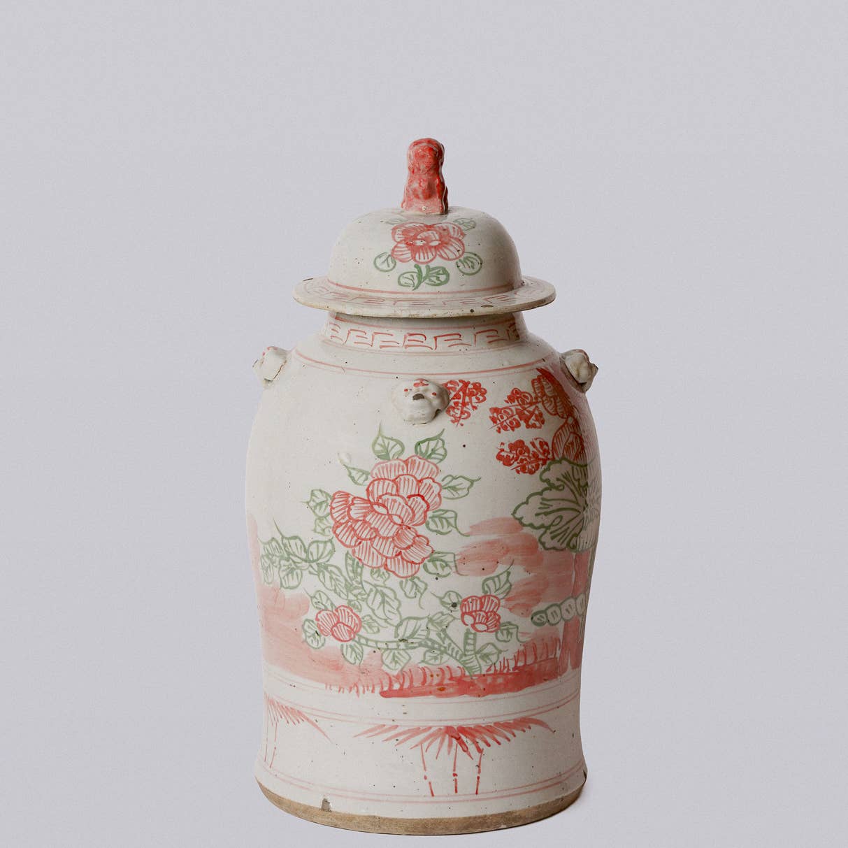 Cobalt Guild - Wholesale Decorative Jar - Pink and Green Porcelain Four Seasons Temple Jar2