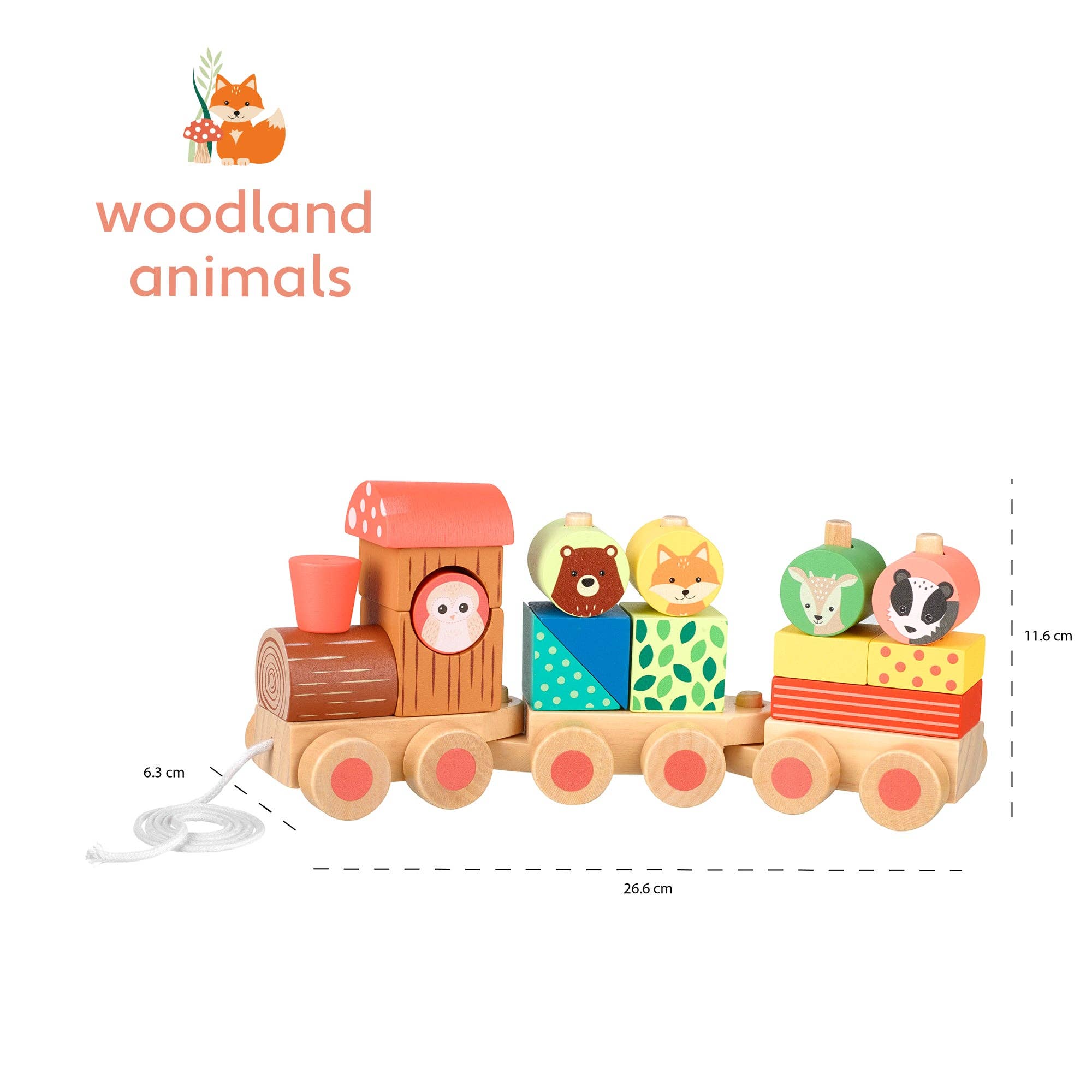 Orange Tree Toys – Brinquedo de madeira - Crianças por atacado – Trem de Quebra-Cabeça de Madeira Woodland Woodend4