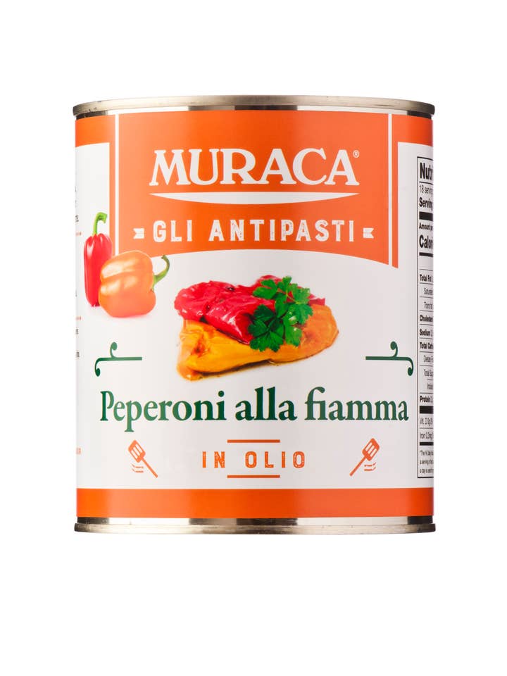 Roasted Peppers in Oil 850g for wholesale by Muraca srl