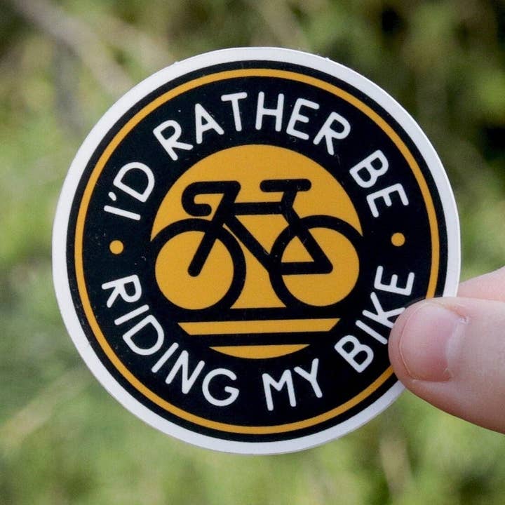 Squatchy - Wholesale Sticker - I'd Rather Be Riding My Bike Sticker0