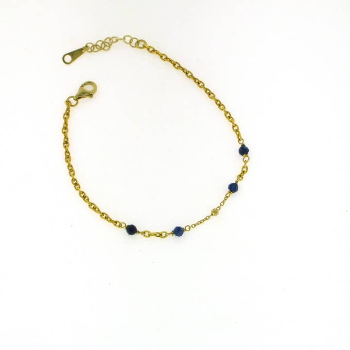 Yneda Jewels - Vendita all'ingrosso Bracciale con perline - Bracciale in lapislazzuli, bracciale in argento 925, pietre preziose.