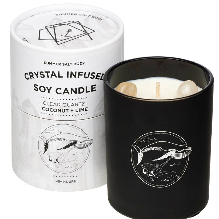 Clear Quartz x Coconut & Lime Candle - BULK BUY 12 UNITS for wholesale by Summer Salt Body