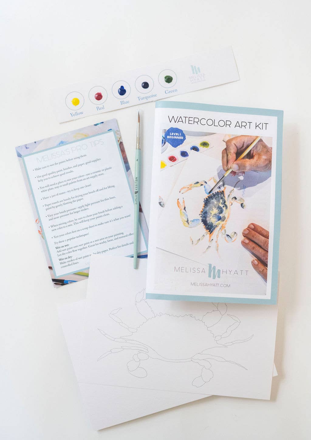 Melissa Hyatt - Wholesale DIY Craft Kit - Watercolor Art Kit- White Barn9