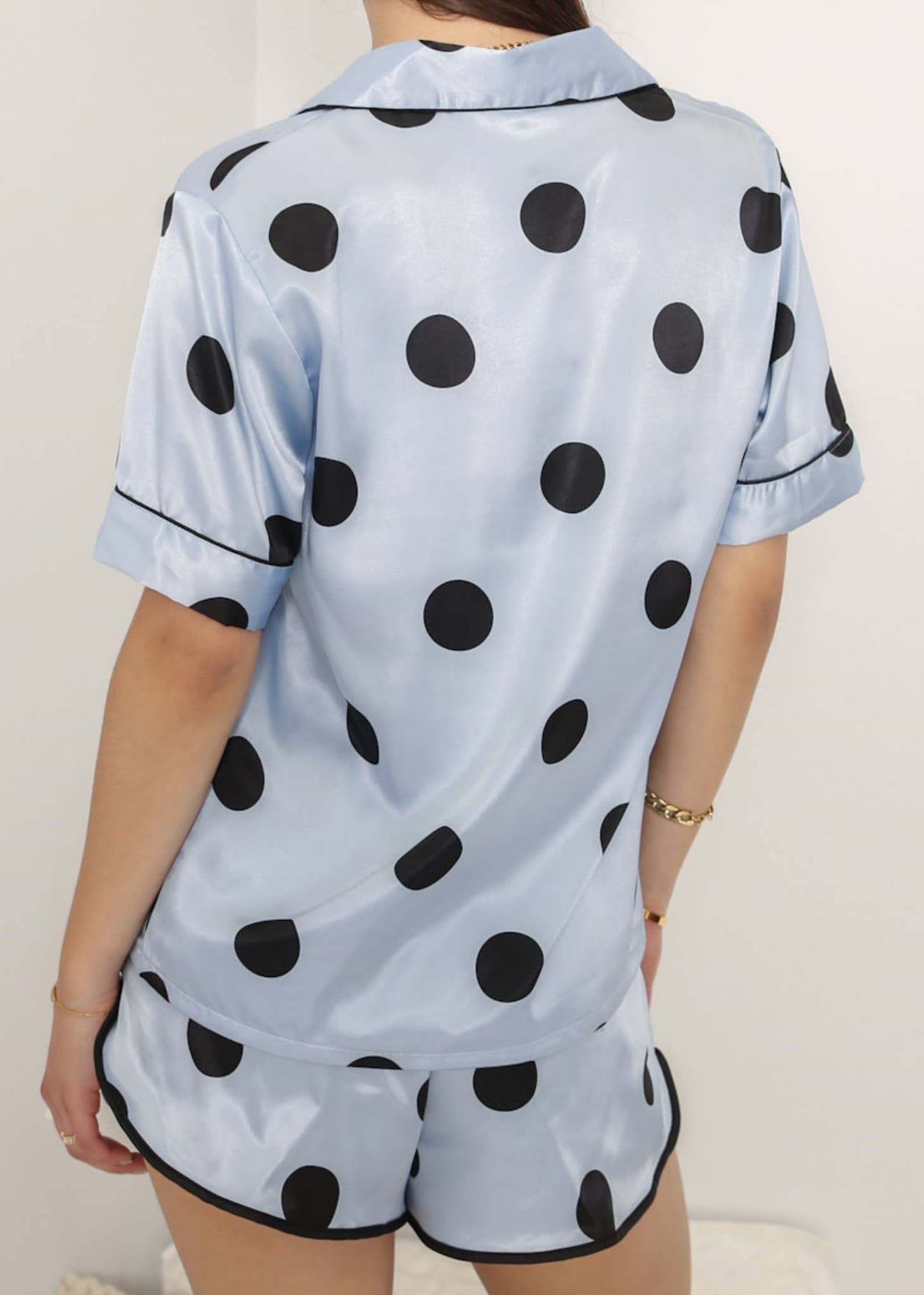 Anna Kaci Wholesale - Wholesale Sleepwear set – Women's - Multi 4 Piece Polka Dot Lounge Pajama Set23