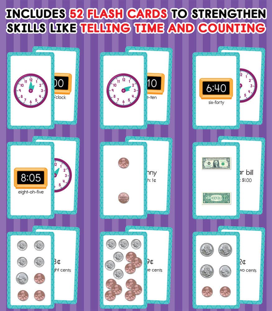 Carson Dellosa Education - Wholesale Learning Cards - Kids & Baby - Time and Money Flash Cards2
