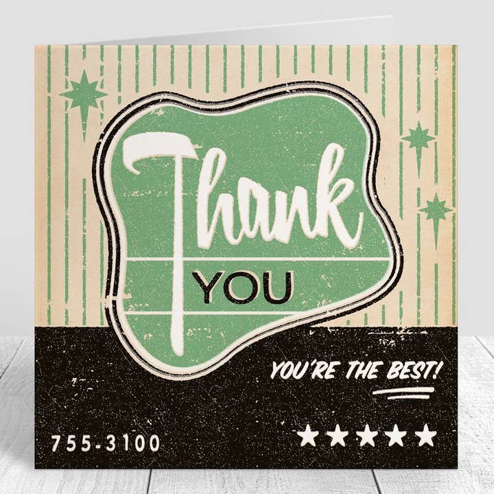 Matchbook Thank You Card for wholesale by Pennychoo