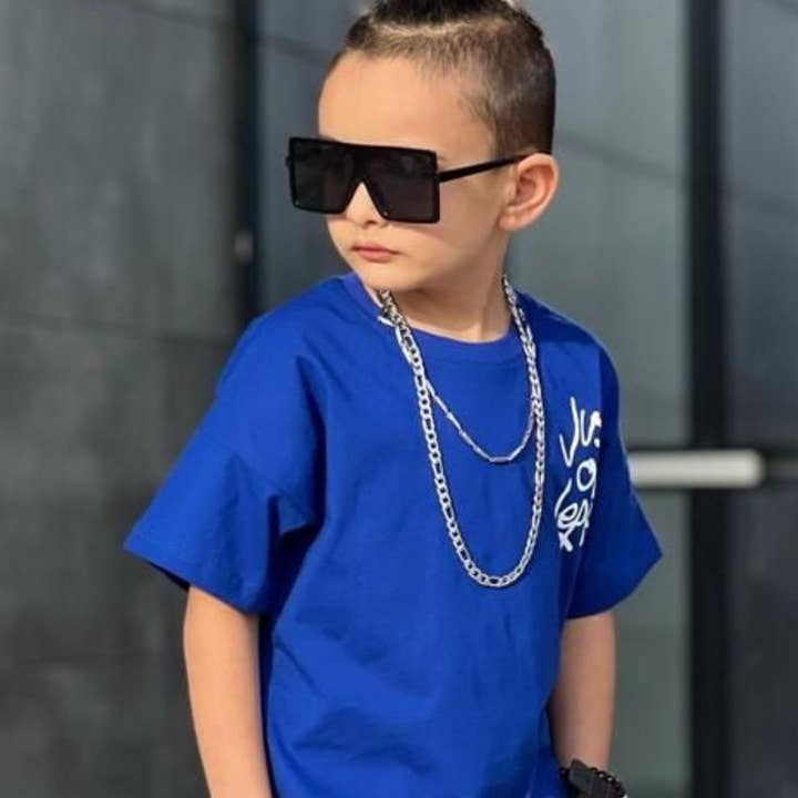 Blue Graffiti Bro Boys Jogger Set for wholesale on Faire