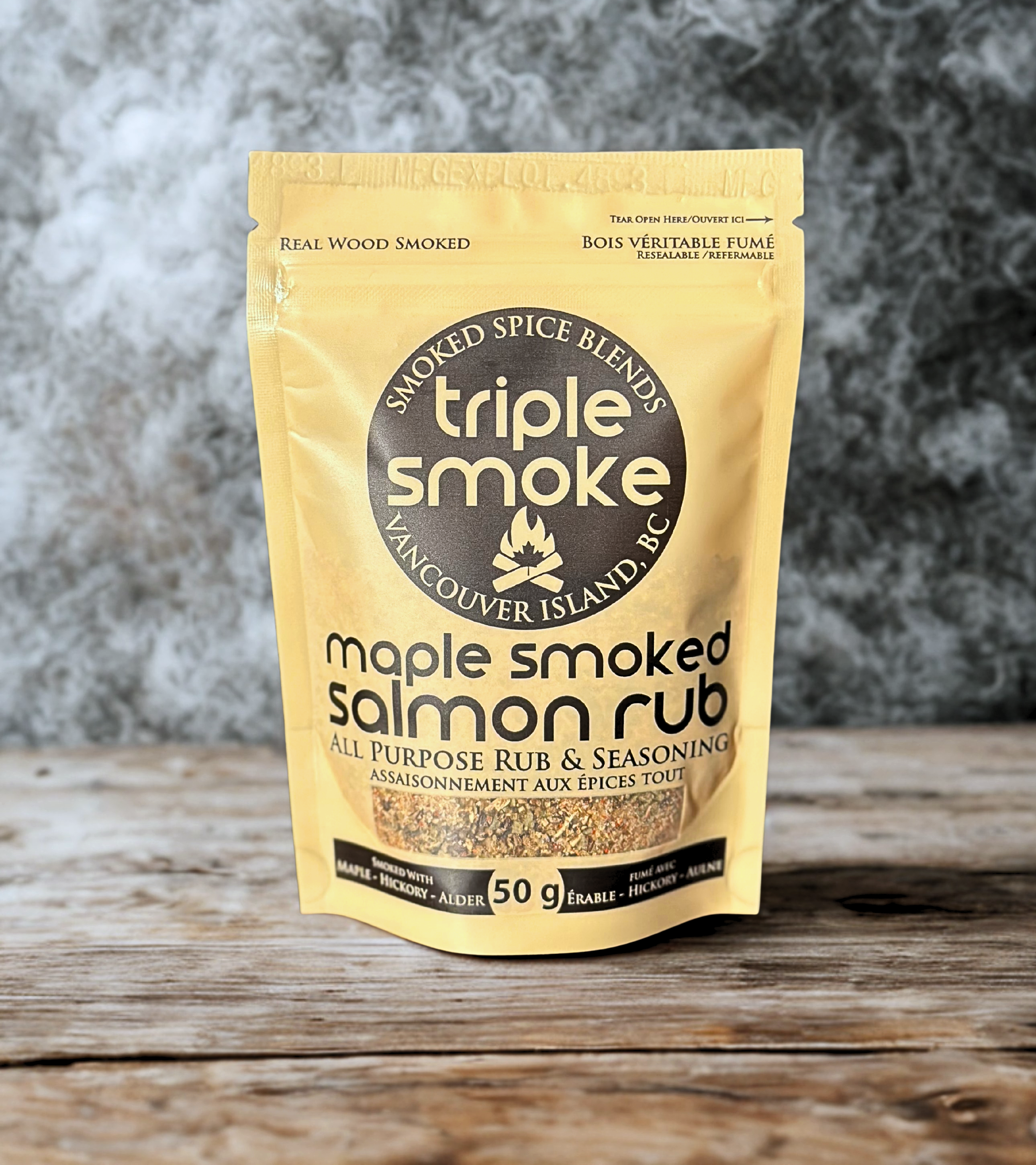 Triple Smoke – Großhandel Gewürzmischungen – Triple Smoke - Ahorn geräucherte Lachs-Würzmischung2