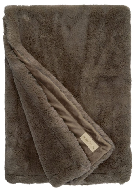 Winterhome – Großhandel Überwurfdecke – Winterhome Plaid Kunstfell Guanaco Cappuccino 140x200cm0