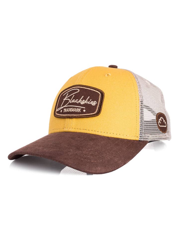 Gorra de béisbol Race amarillo-marrón-beige para venta al por mayor de Blackskies