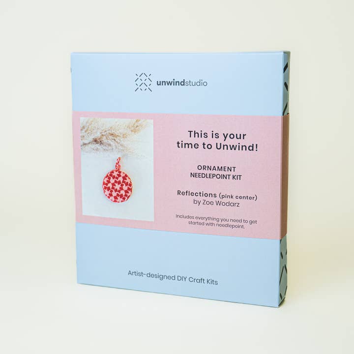 Unwind Studio - Wholesale DIY Craft Kit - Reflections Needlepoint Ornament Kit