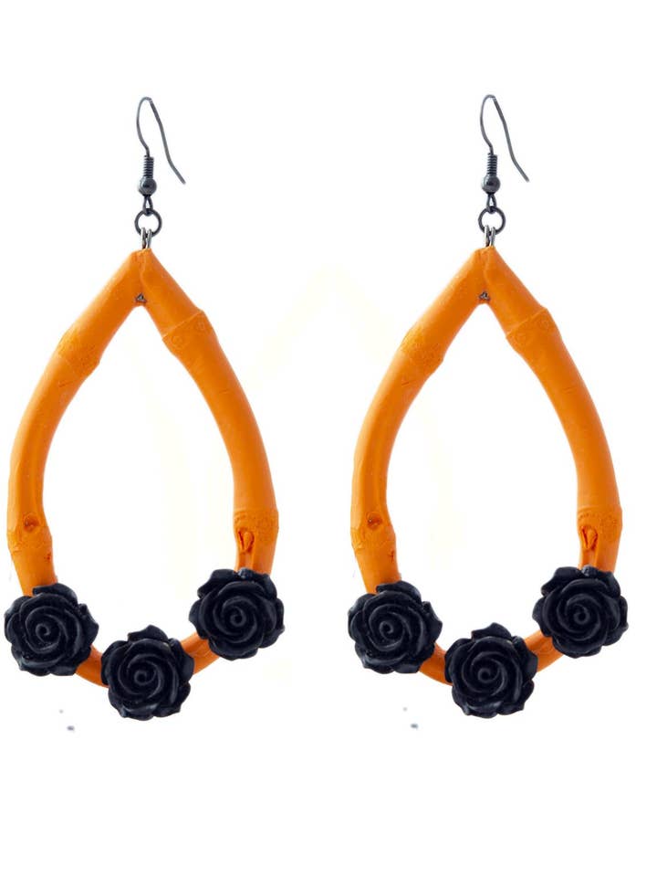 ORECCHINI ROSE BAMBOO per la vendita all'ingrosso da parte di Kira Don Jewel