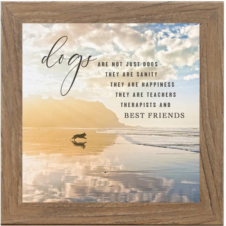 Signe artistique Dogs Are Sanity Happiness Teachers Best Friends pour la vente par Summer Snow Art