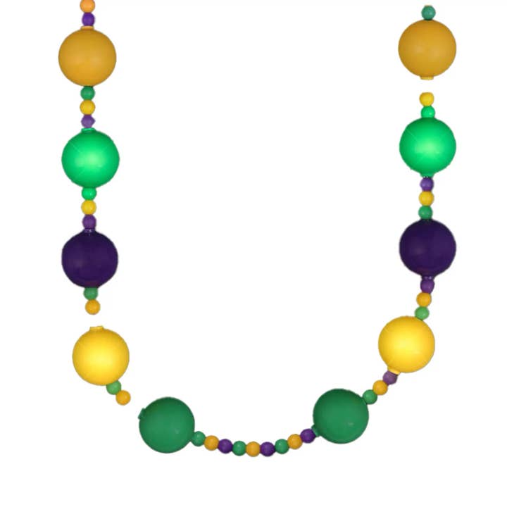 Blinkee.com, LLC - Wholesale Beaded/Pearl Necklace - Light Up Party Balls Mardi Gras Beaded Festival Necklace