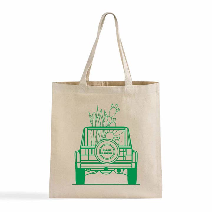 Plant Parent Canvas Tote Bag for wholesale by JU+DESIGN