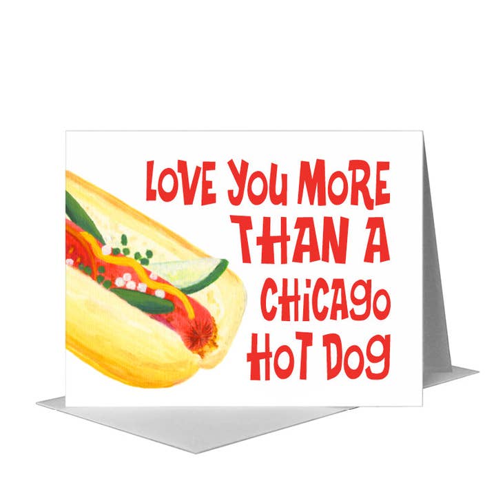 Hot Dog, Greeting Card (#8596G) for wholesale by Printed Canvas