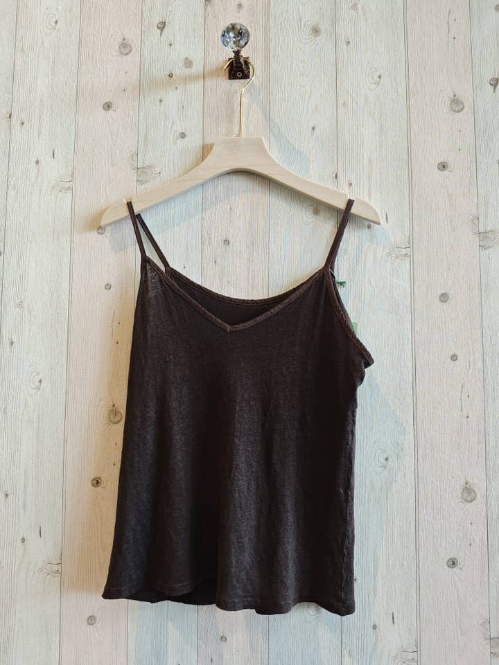 Linen & More – wholesale T-shirt (utan tryck) – Dam – REF 14893 100% LINNE T-SHIRT MED TUNNA REMMAR