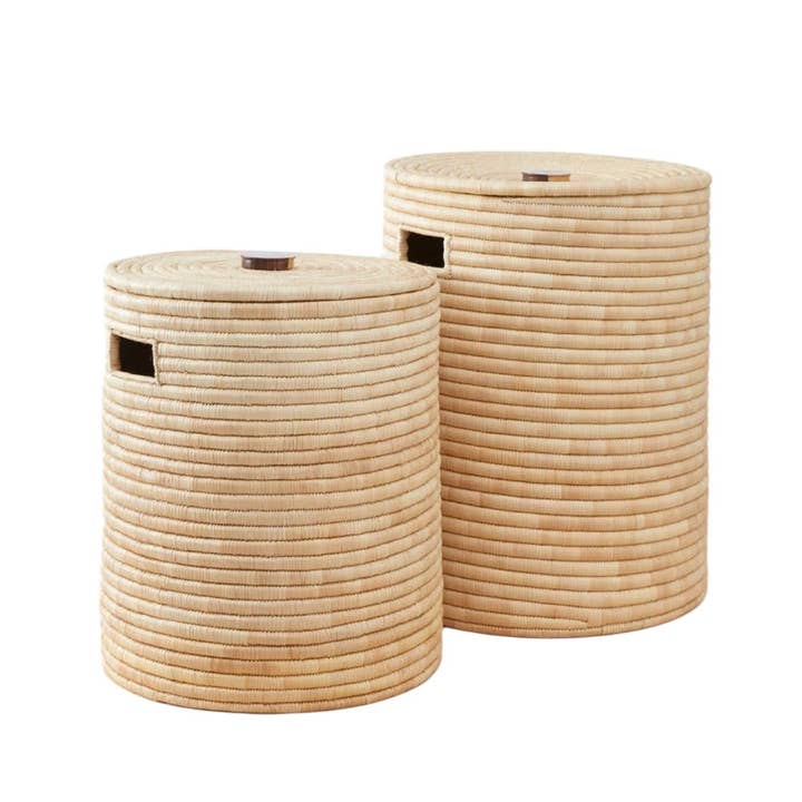 Woven Storage Basket With Lid: Sunga Classic Storage Basket - Natural and other Purchase Wholesale basket with lid. Free Returns & Net 60 Terms on Faire trending on Faire.