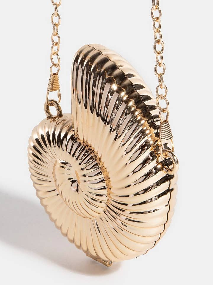 Sac bandoulière pochette coquillage métallique pour la vente par anbfashion