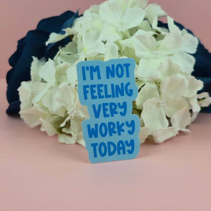 The Grumpy Tortoise - Wholesale Sticker - Waterproof Sticker - Not Feeling Very Worky Today Single Sticker - Sarcastic Sticker - Funny Sticker - Sassy1