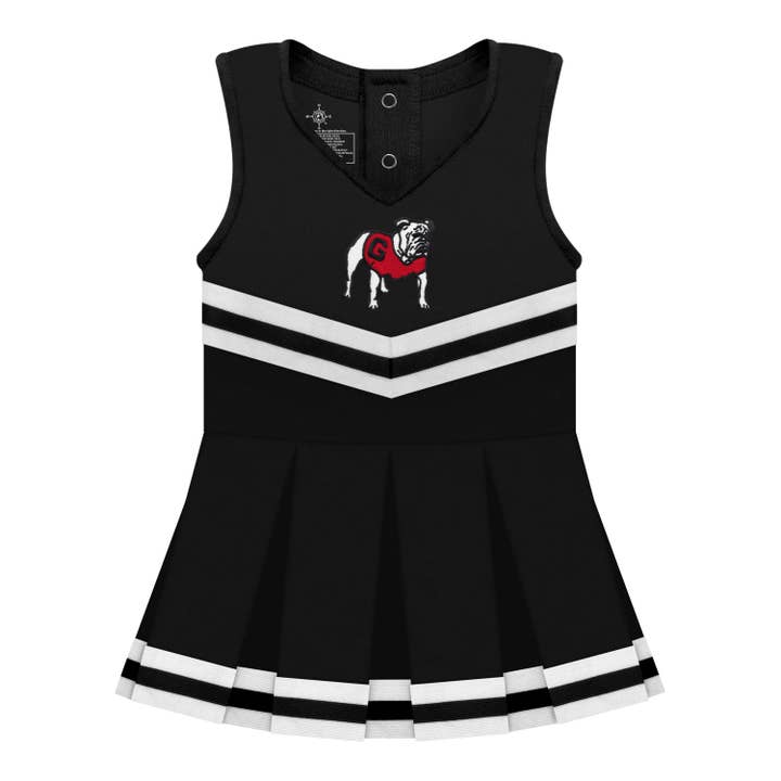 Georgia Bulldogs Cheer Dress Bodysuit for wholesale by Creative Knitwear