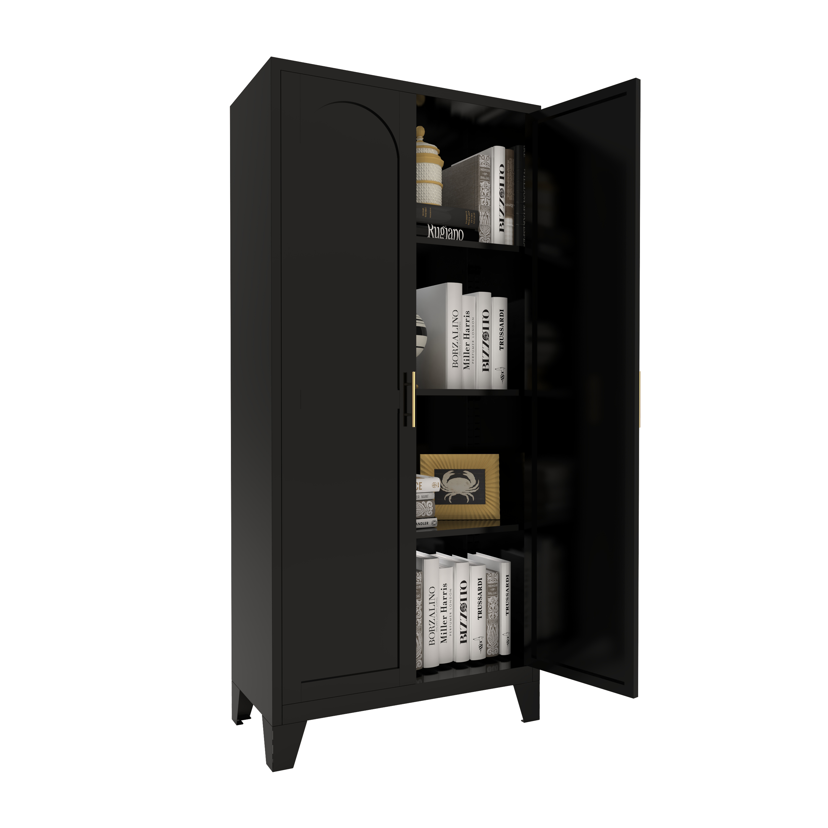 HOMYCASA DESIGN INC - Vente Armoire - Armoire de rangement Shapely Doors avec étagères réglables34