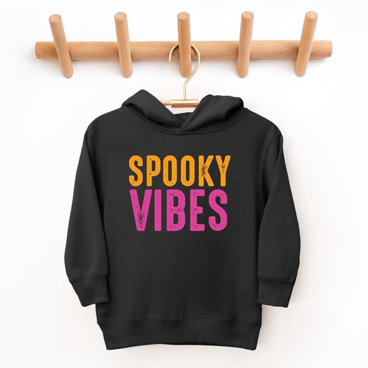 Spooky Vibes Bright Distressed - Toddler Hoodie and Youth Graphic Hoodie for wholesale by The Juniper Shop Wholesale