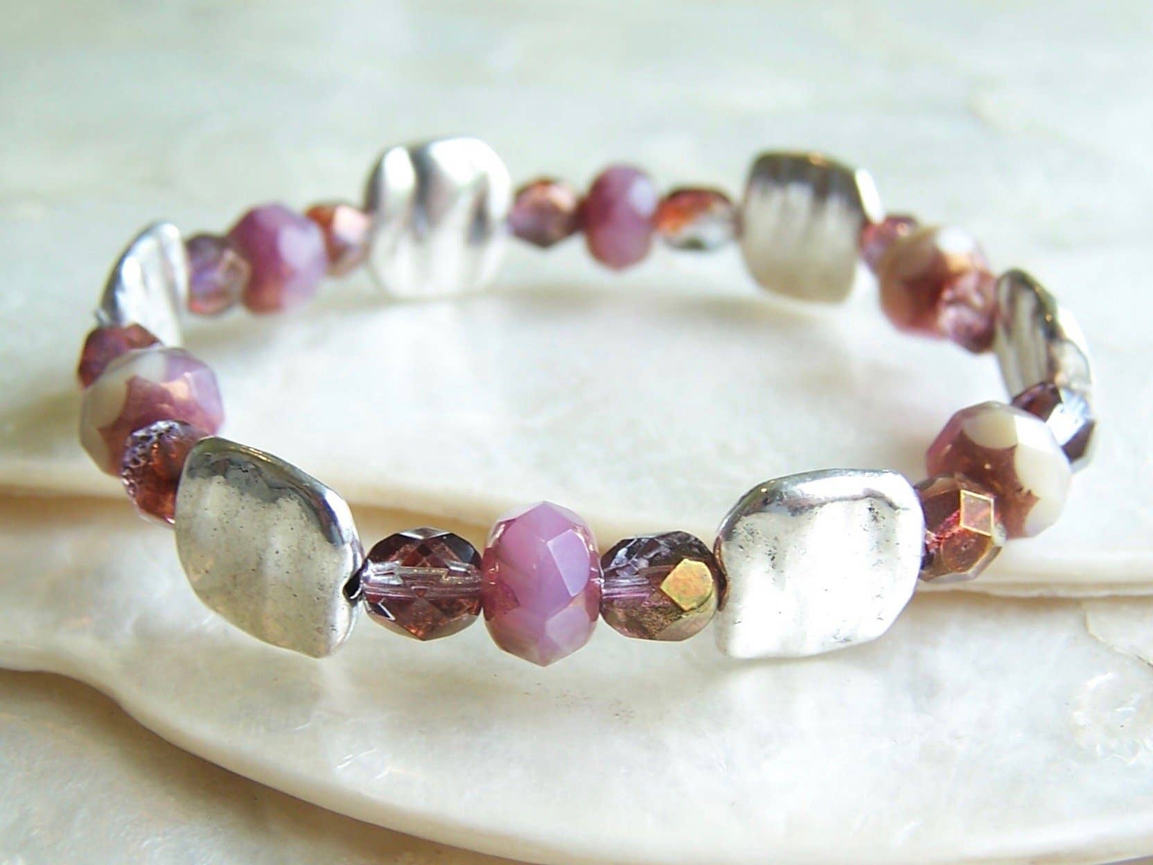 Jo Bird Jewelry - Wholesale Beaded Bracelet - Elastic Czech Bracelet - Spring Colors8