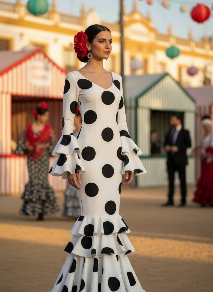 BLANK FLAMENCA WHITE DRESS EMMA WU DESIGN X FLAMENCA 21045 for wholesale on Faire