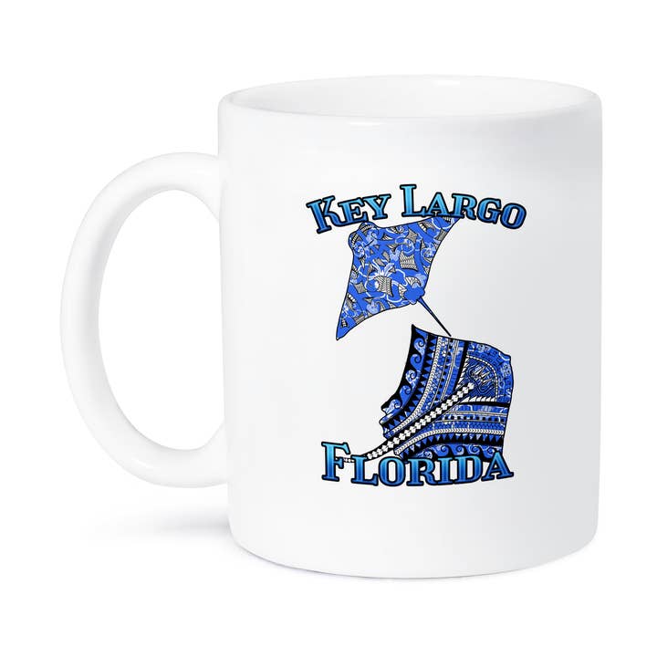 3dRose - Wholesale Coffee Mug - 3dRose, Blue tribal stingray for any vacation to Key largo, Florida, Mug8
