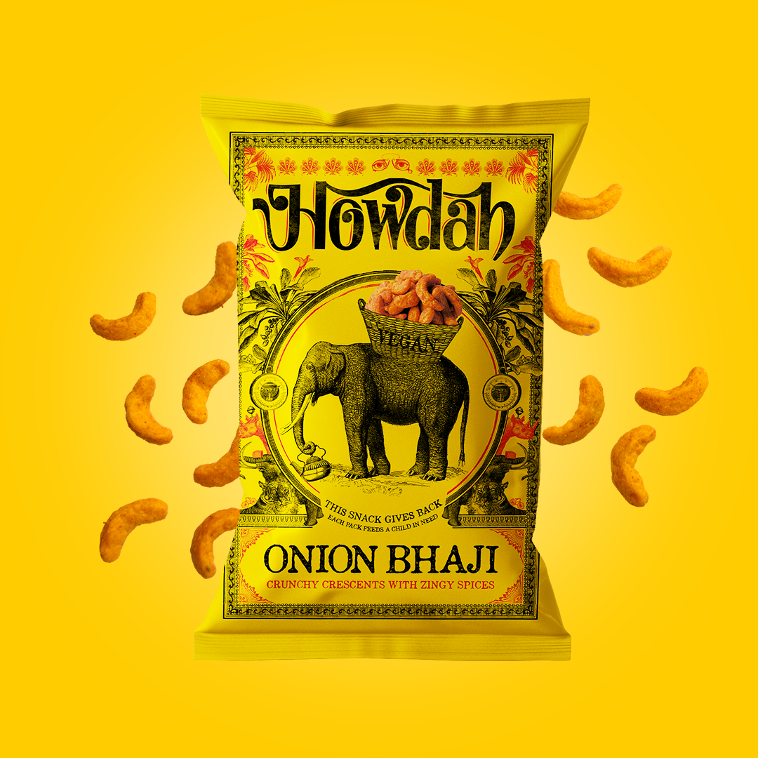 Howdah Snacks - Venta al por mayor Patatas fritas - Onion Bhaji: Crujientes Medias Lunas6