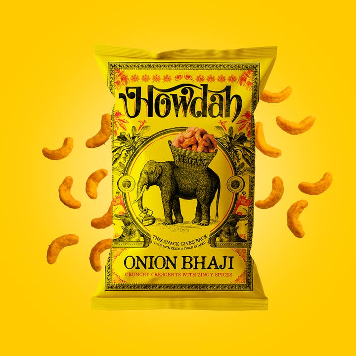Howdah Snacks - Wholesale Chips - ONION BHAJI Crunchy Crescents6