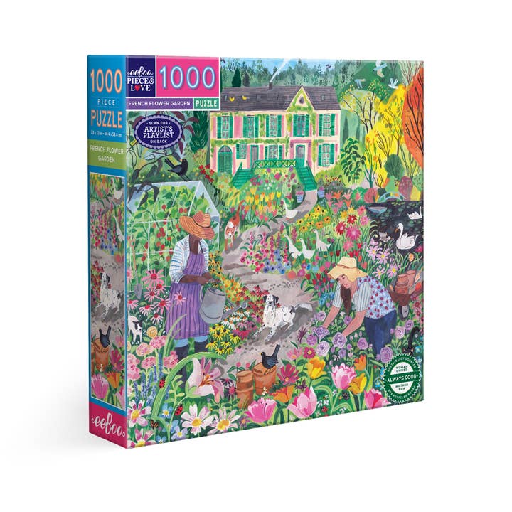 French Flower Garden 1000 Piece Puzzle for wholesale by eeBoo