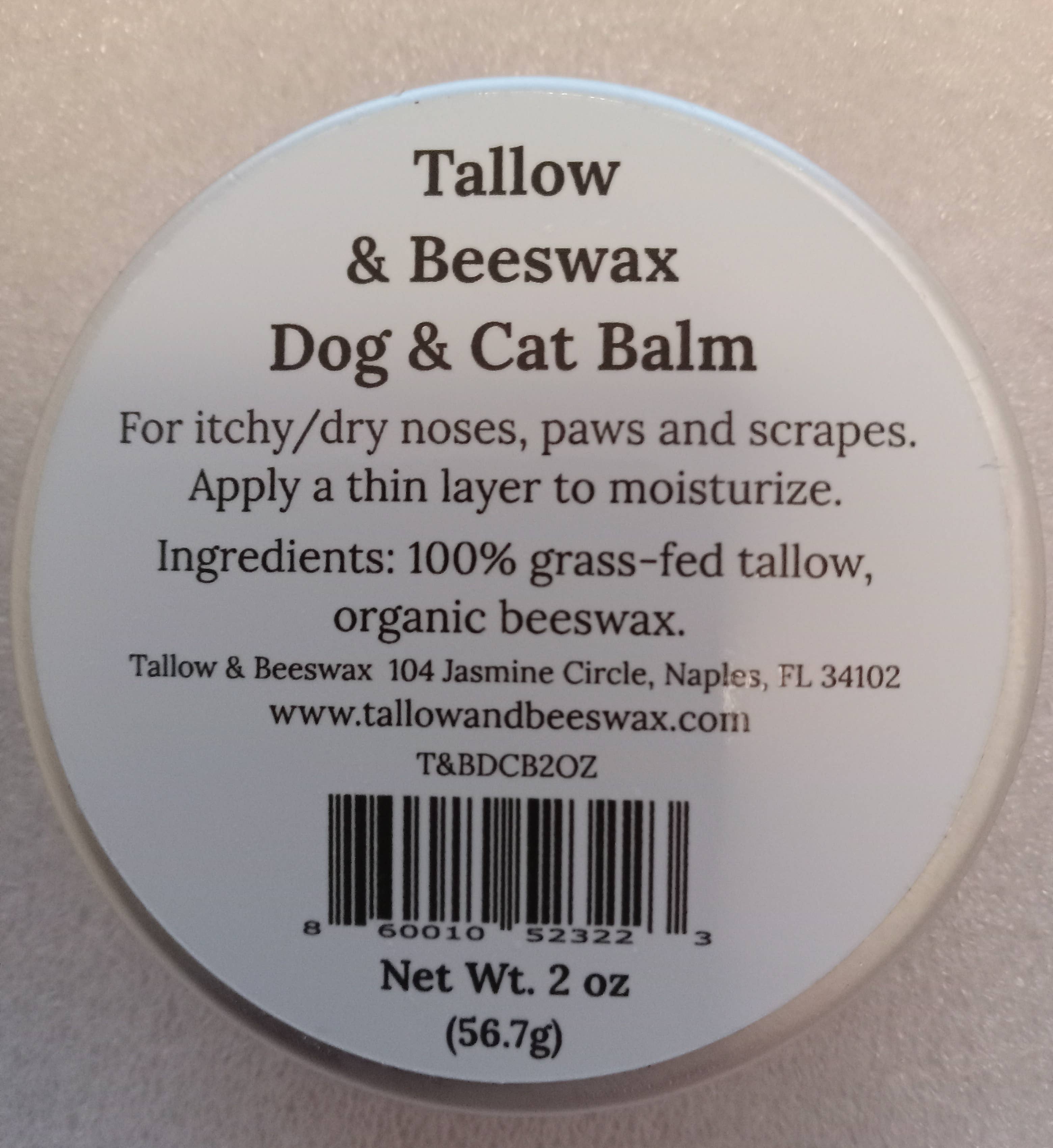 Mnemosyne's Gems – wholesale Pet balm – Dog – Tallow Nose and Paw Balm for dogs and cats 2 oz tin 3