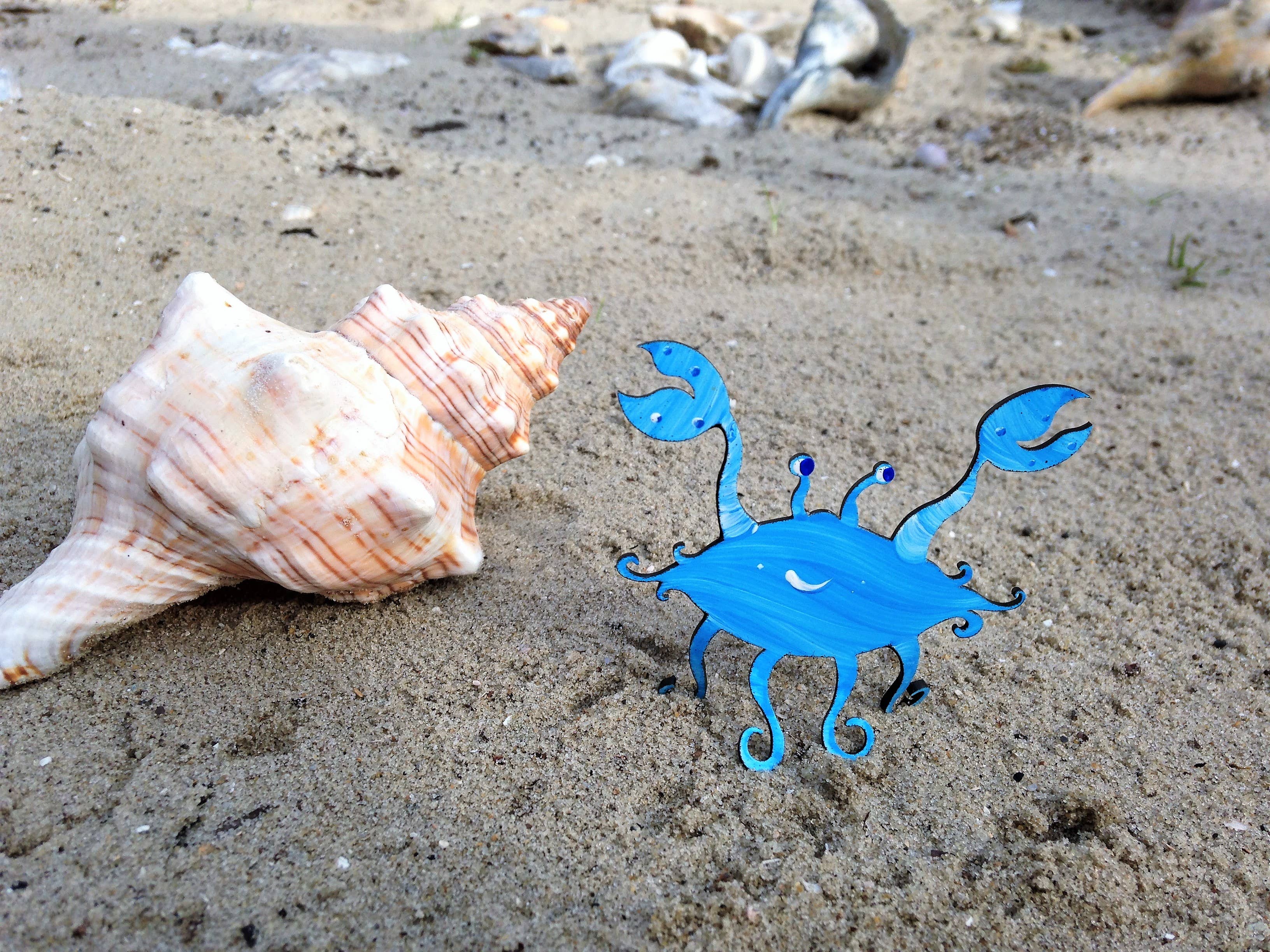 Octopus Adventure by Rebecca Duffy Bush - Wholesale Sculpture - Crab Sculpture - Hand Painted -Small & Medium - Photo Holder0