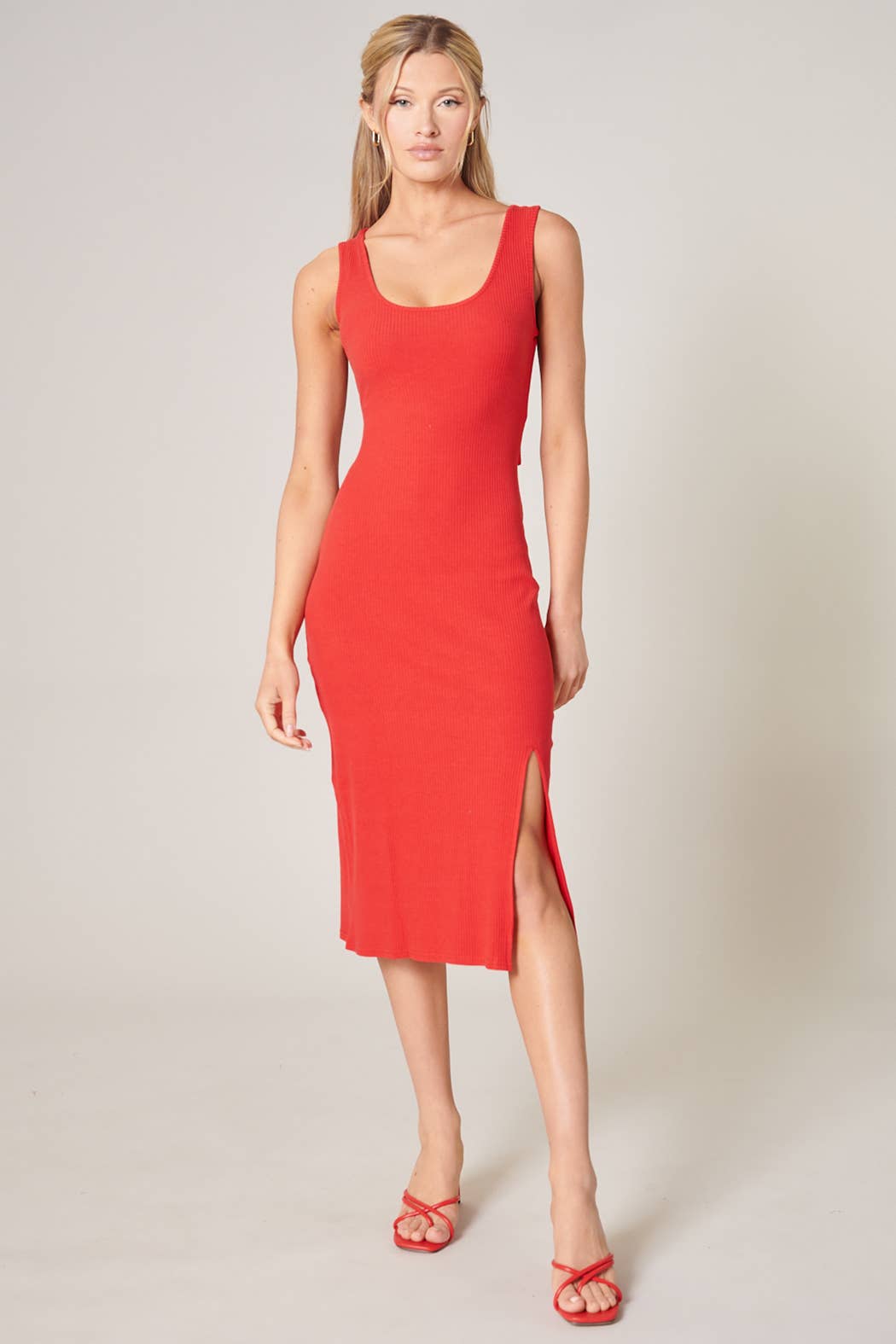 Sugarlips - Vente Robe – femme - Robe moulante nouée au dos en maille côtelée Digby18