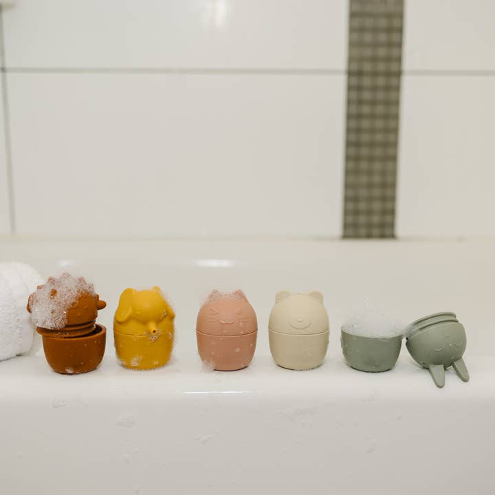 Marlowe & Co - Wholesale Bath Toy - Baby - Animal Mold Free Silicone Bath Toy Set 6