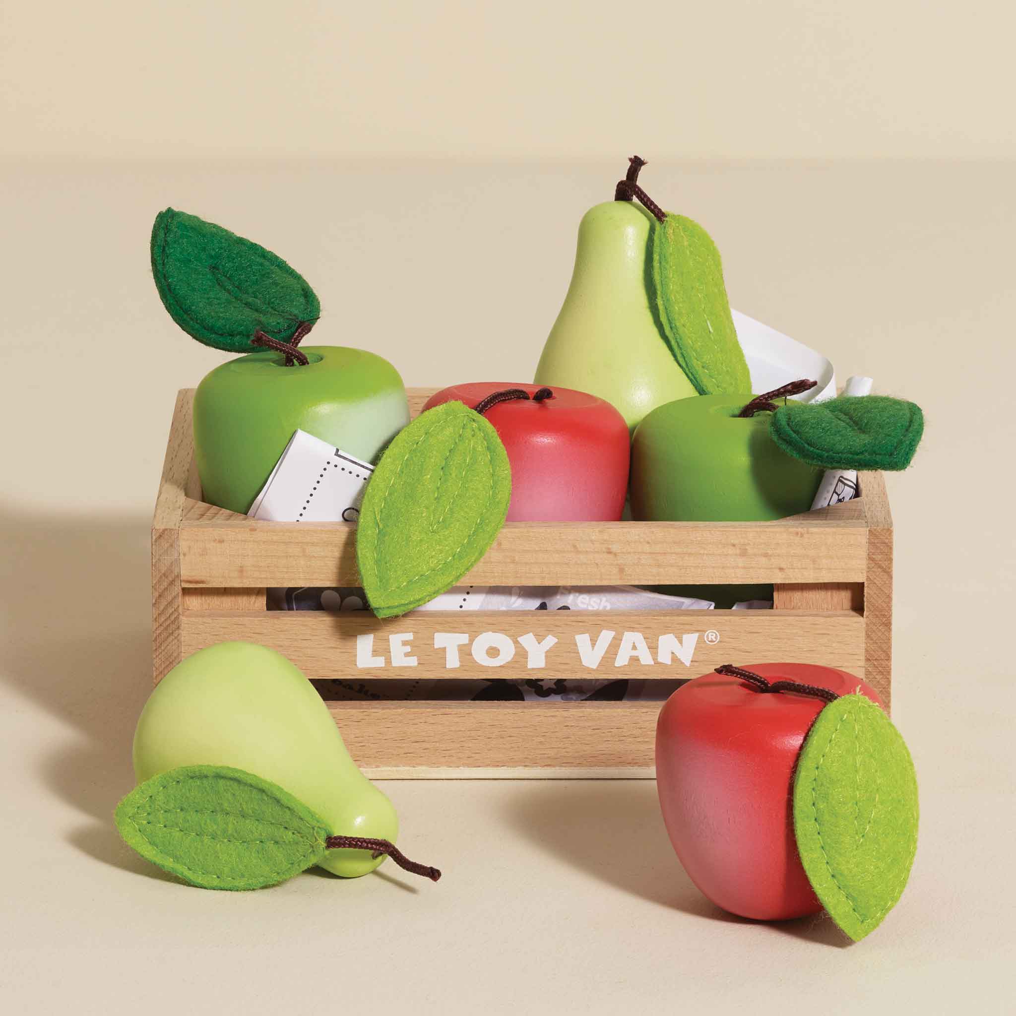 Le Toy Van, Inc. - Wholesale Toy Set - Kids - Orchard Fruits Wooden Market Crate0