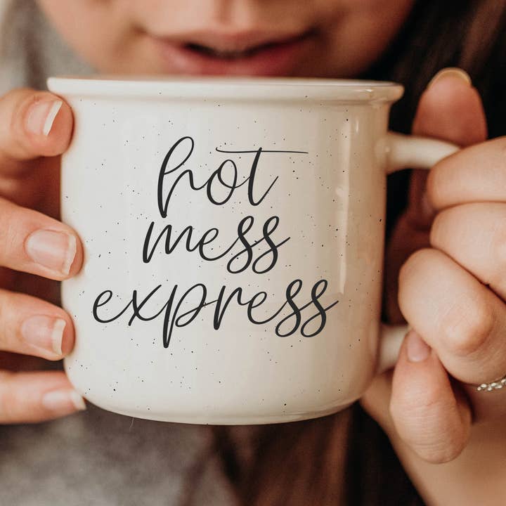 Hot Mess Express Mug, Funny Coffee Mugs Ceramic Double Sided for wholesale by Gia Roma