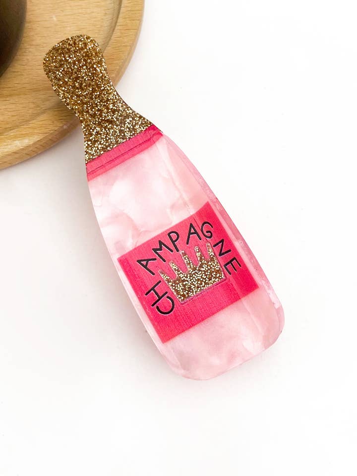 Glitter Champagne Bottle Hair Claw Clip and other Purchase Wholesale sequin top with champagne bottle. Free Returns & Net 60 Terms on Faire trending on Faire.