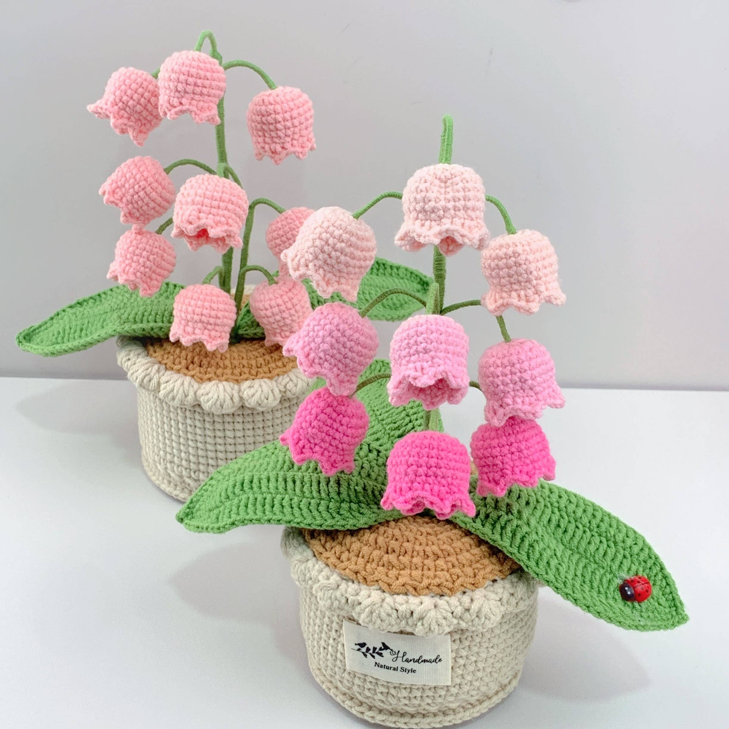 Lilyrosy（Duty free) - Vente Fleurs artificielles - Pots de fleurs au crochet Lilyrosy, décoration faite à la main4