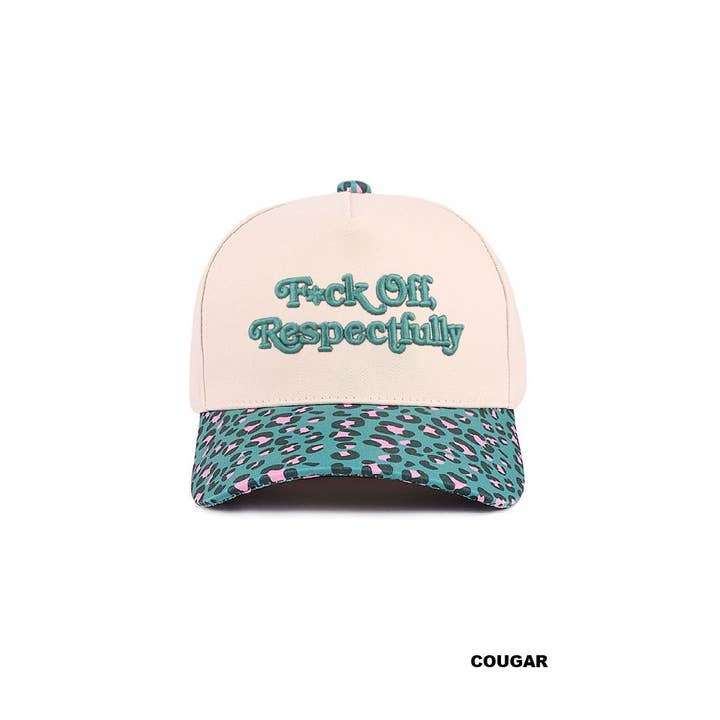 Vanilla Monkey – wholesale Baseball cap – Women's – Fxck Off, Respectfully Two Tone Canvas Cotton Cap4