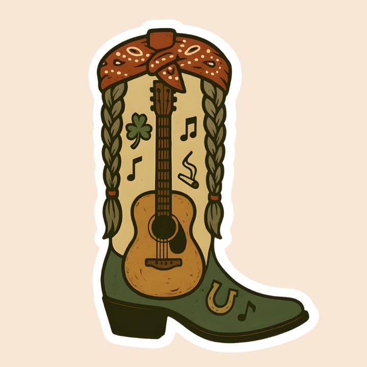 Willie Boot Sticker for wholesale by inviting affairs paperie