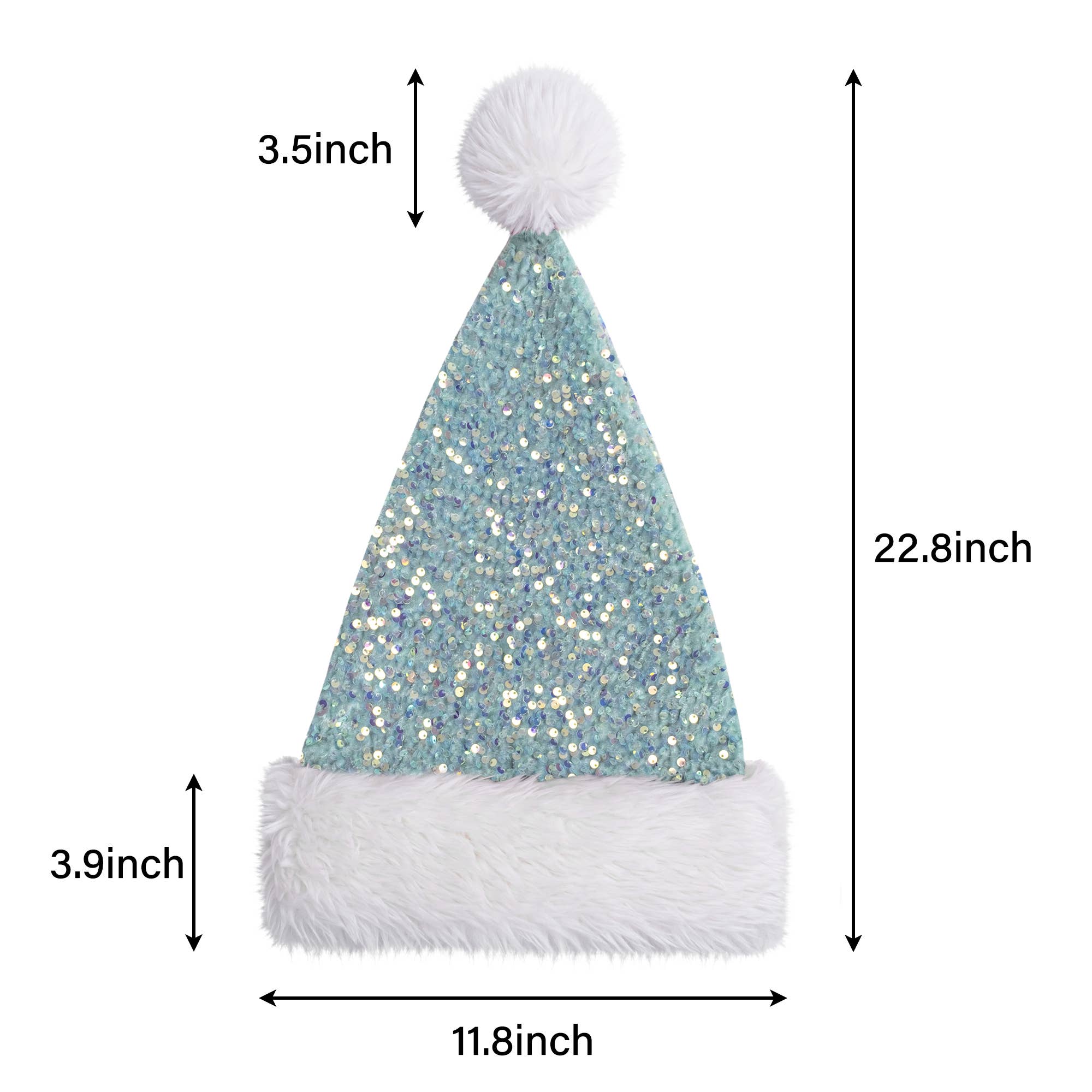 GEXWORLDWIDE - Wholesale Santa Hat - Shiny Christmas Hats Adult-Sized Festive Accessories11