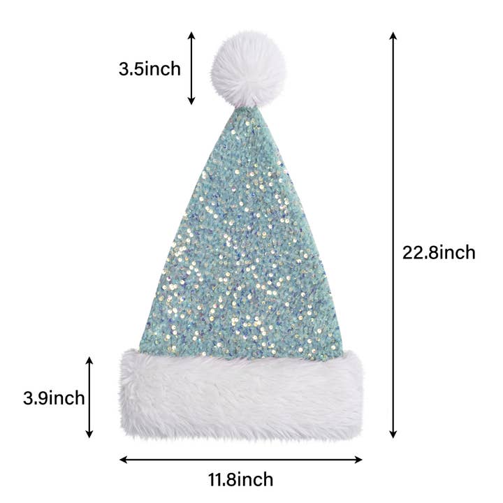 GEXWORLDWIDE - Wholesale Santa Hat - Shiny Christmas Hats Adult-Sized Festive Accessories11