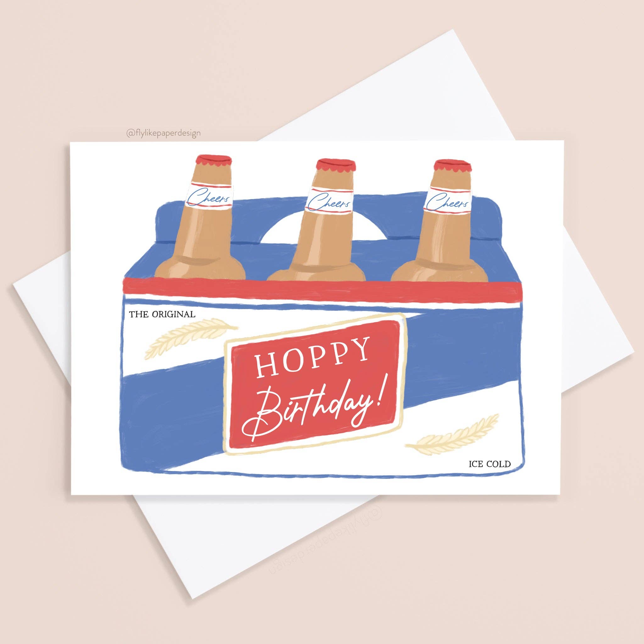 Fly Like Paper Design - Wholesale Birthday Card - Hoppy Birthday Beer Card0