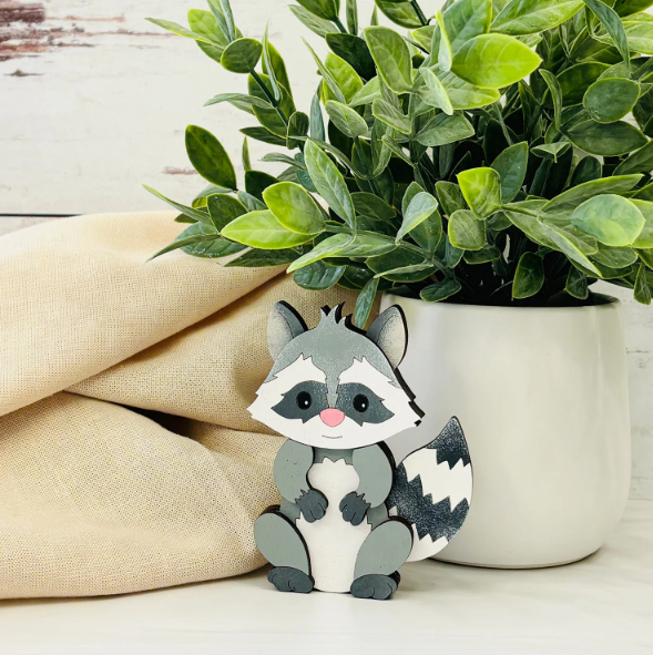 Reclaimed Woodworks Home Decor - Vendita all'ingrosso Kit per lavoretti fai da te - Kit Fai da te per Costruire un Magnete a Forma di Procione KIT CREATIVO ANIMALE2