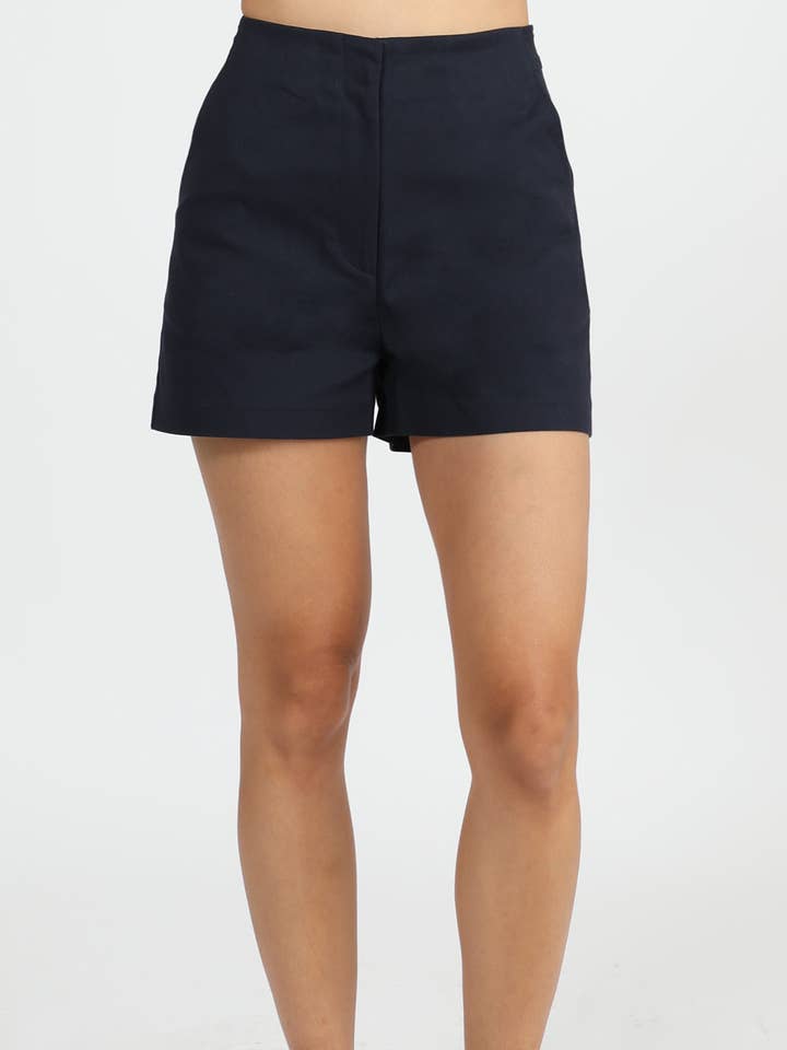 Sanders skräddarsydda shorts med hög midja för wholesale av Greylin