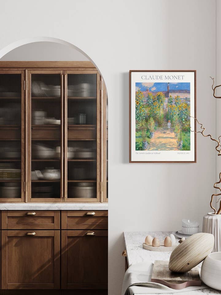 CLAUDE MONET - 'Kunstnerens Have ved Vétheuil', 1881 A4, A3, A2 Vægkunst. Vintage væg kunsttryk. Mors Dag gave for engroshandel hos Gabrielle Dalsan