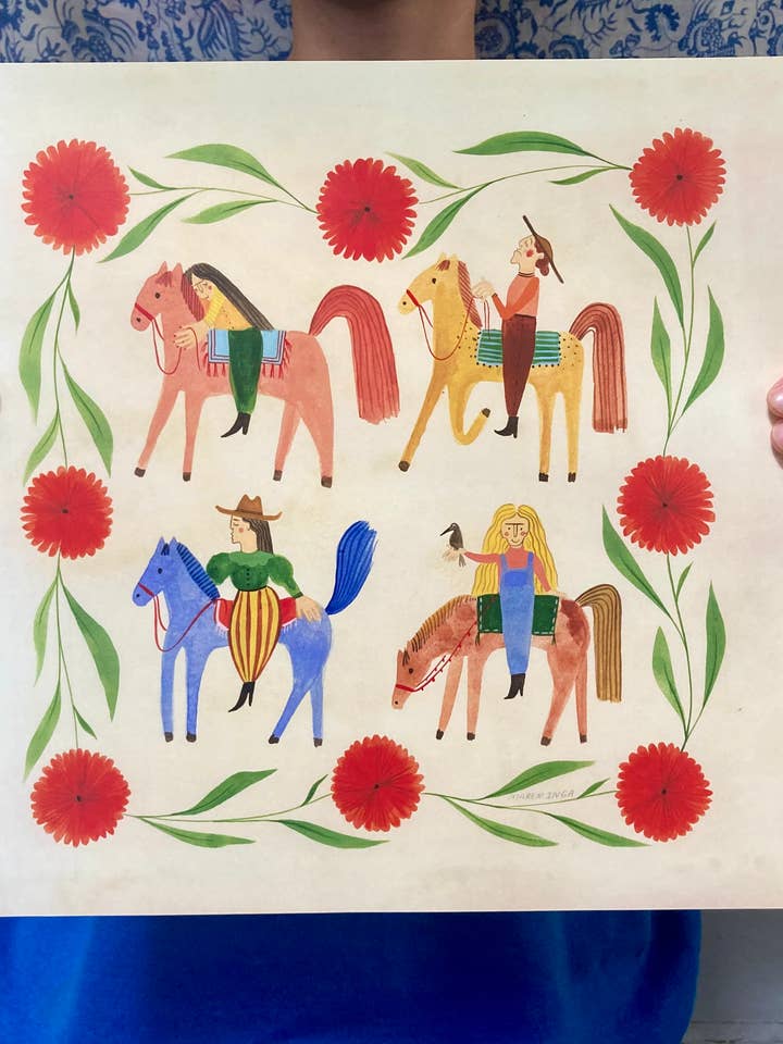 Four Horses Print for wholesale by Maren Inga